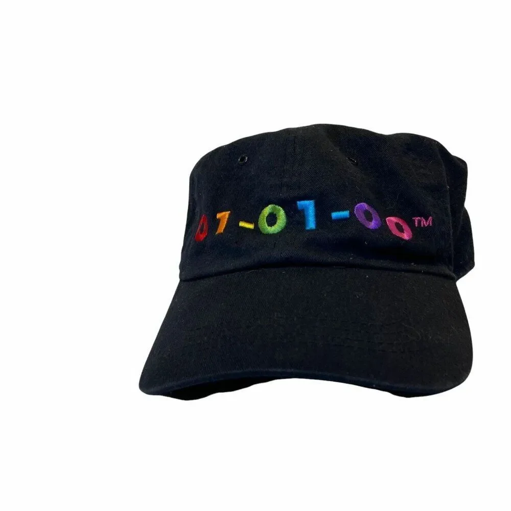 #4168 VTG Y2K 2000 embroidered Black baseball cap